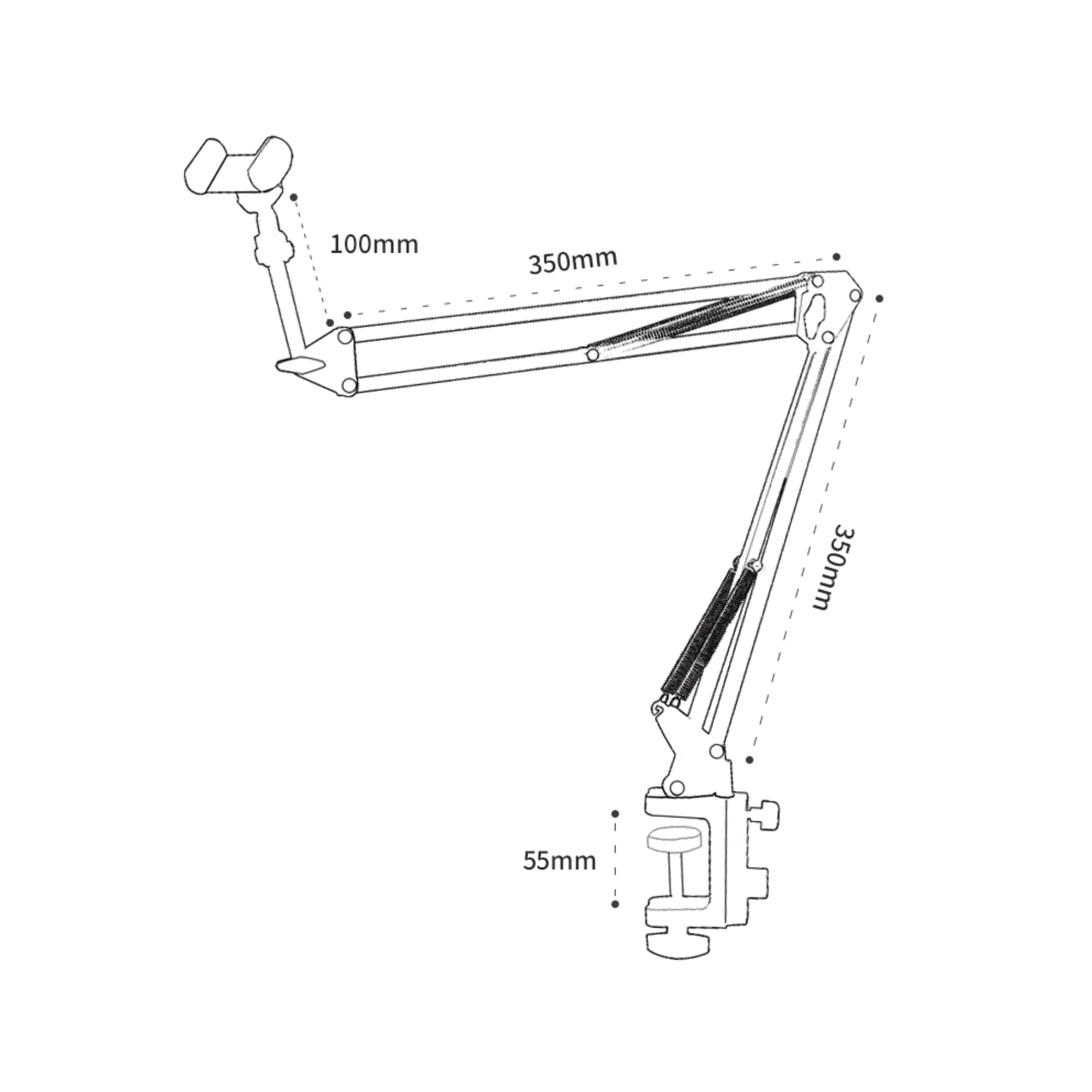 TIKBBRMG Adjustable Tablet Phone Holder for Desk Bed, Adjustable Tablet Phone Stand for Bed, Flexible Tablet Arm Clamp Compatible with iPhone 17 16 15 Pro iPad Kindle Galaxy Tab 4.7-12.9 Inch