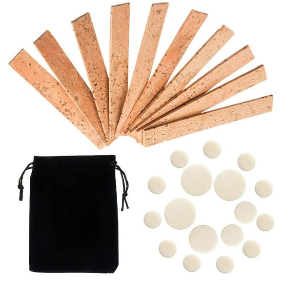 EXHUMKY 27Pcs Clarinet Joint Cork Synthetic Material Cork Pads For Musical Instrument Maintenance