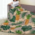 thumbnail image 6 of Sikiie Pineapples Palm Leaves Ultra-Soft Micro flannel Blanket Luxury All Seasons Warm Blanket for Bedding Sofa and Travel (4 sizes)-80"x60", 6 of 7
