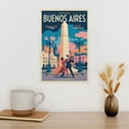 thumbnail image 3 of Buenos Aires Retro Travel Poster Vintage Argentina Tourism with Tango & Obelisco Print Poster, 3 of 8