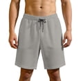 thumbnail image 4 of Qiyinn Men's Casual Shorts Cotton Drawstring Waffle Summer Beach Shorts Elastic Waist Lounge SweatShorts with Pockets, 4 of 6