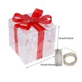thumbnail image 4 of AMERTEER 3PCS Christmas Lighted Gift Boxes Decorations  Pre-lit Snowflakes Present Box   Light Up Xmas Tree Skirt Ornament, 4 of 8