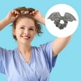 thumbnail image 3 of Unique Bargains 1 Pc Hair Elastics Fashion Halloween Bat Hair Ties Grey, 3 of 5