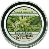 CANNABIS FLOWER TIN 2-OZ. ALL NATURAL SOY CANDLE