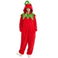 thumbnail image 2 of Tqyyweavej Womens Fleece Onesie Pajamas Fuzzy Zip Up Long Sleeve One Piece Romper Loungewear Fruit Winter Warm Hooded Jumpsuit Sleepwear with Pockets, 2 of 8