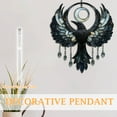 thumbnail image 4 of Gothic Raven & Crescent Moon Suncatcher, Acrylic Window Hanging with Stained Glass Effect, Mystic Crow Art for Home Decor, 4 of 7