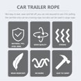 thumbnail image 4 of DEEPCRAFF 1Pc Car Pulling Rope Steel Wire Core with PVC Cover for Durable Towing and Trailer, 4 of 8