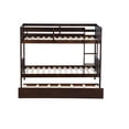 thumbnail image 6 of Bellemave Bunk Bed with Trundle, Twin Over Twin Bunk Bed Frame Can Convertible 2 Platform Bed, Wood Bunk Bed Built-in Ladder for Teens & Adults（Espresso), 6 of 8