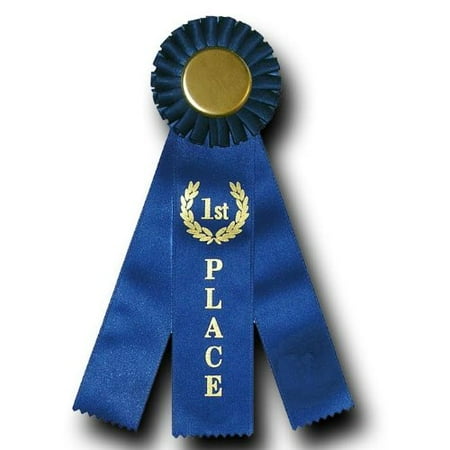 Medal Award Ribbon Rosette Award Ribbon 1st Place - 3 Streamer {Blue}, 1st Place Rosette Ribbon By 1rosette ()