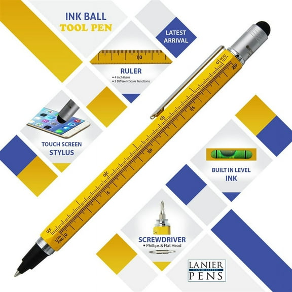 Monteverde USA One Touch Tool Pen, Inkball Pen, Yellow (MV35222)