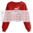thumbnail image 2 of Qzwdhjm Womens Cropped Sweatshirts for Christmas Crewneck Xmas Santa Hat Graphic Sweatshirt Long Sleeve Thin Fleece Crop Pullover for Winter Holiday, 2 of 5
