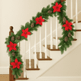 thumbnail image 6 of 9 FT/108 Inch Pre-Lit Christmas Rattan, Rattan with Pine Cones, Christmas Decoration, Rattan for Mantel Stair Door  Indoor Outdoor, 6 of 7