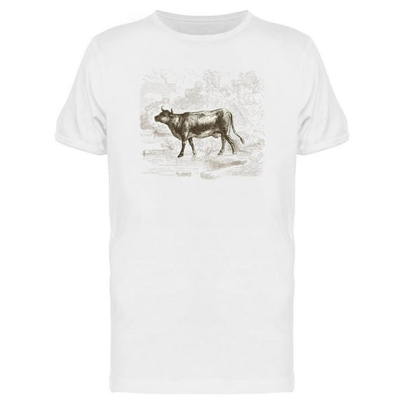 Cow Vintage Design T-Shirt Men -Image by Shutterstock, Male Large