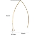 thumbnail image 2 of 20 PCS 18K Gold Plated V-Shape Ear Wire Hooks Accessories, 2 of 9
