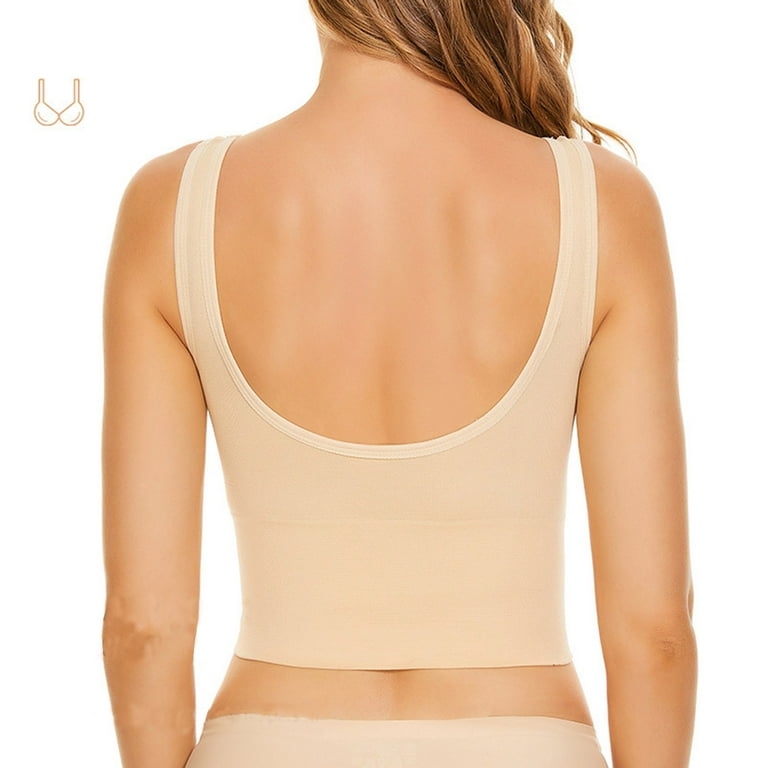 Meichang Womens Sports Bras Wireless Push Up T-shirt Bra Seamless Padded  Bralettes Flex Fit Yoga Training Bras 