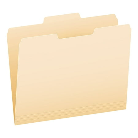 File Folders, Letter Size, Manila, 1/3 Cut, 100/BX (752 1/3-2), Standard Manila folders suit most any filing system By