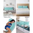 thumbnail image 6 of Aqua Striped Pillow Covers King Size 2 Pack, Luxurious White Stripes Modern Abstract Art Soft Bed Throw Pillowcases Breathable Cooling Long Lumbar Body Pillow Sham Cover for Bed Sofa 20''x36'', 6 of 7
