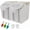gray, variant on 25LB Large Flour Storage Container Bin ,2 Pack Airtight Plastic with Wheels Seal Locking Lid Dispenser Organizer Storage Bin with Measuring Cup & Scoop for Flour, Rice, Grain 50LBS