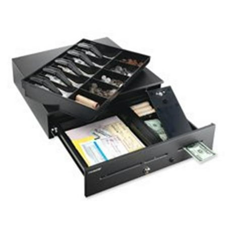MMF Industries MMF2251060GT04 Cash Drawer- High Security- Steel- 16-.75in.x18in.x4-.75in.- Black