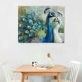 thumbnail image 2 of ARISTURING  Large Peacock Canvas Wall Art Vintage Blue and White Peacock Feather Painting Picture Artwork for Living Room Kitchen Bedroom Decor Ready to Hang, 2 of 6