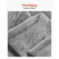 thumbnail image 6 of Queen Size Blanket 90 x 90 Inches, Lightweight Soft Flannel Throw Blanket for Bed, Breathable All-Season Warm Blanket with Reinforced Edge Stitching, Machine Washable, Grey, 6 of 10