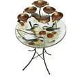 thumbnail image 2 of Continental Art Center CAC3004280 18 in. Three Cardinals & Pine Cones Glass Plate, 2 of 5