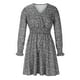 thumbnail image 3 of Vestido de mujer con estampado de cuello en V de primavera casual de moda para mujer Fridja  yut5512, 3 of 7