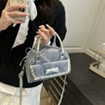 thumbnail image 1 of Bolso tote de piel sintética para mujer con ribete de encaje y lazo: un bolso versátil para el día a día, para llevar al hombro o cruzado., 1 of 6