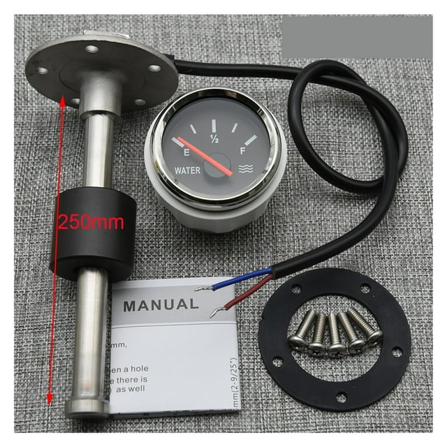 52mm Water Level Gauge With Water Level Sensor 0-190ohm Water Tank Level Meter Sender Unit Sensor For Car Boat ,Easy to Install