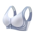 thumbnail image 4 of WRKEKC Everyday Bras for Women Thin Plus Size Front Closure Wireless Comfortable Breathable Push Up Adjustable Bra for Fit, 4 of 5