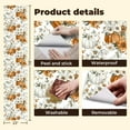 thumbnail image 4 of Peel and Stick Wallpaper Contact Paper Fall botanical white pumpkins orange neutral flowers leaves Self Adhesive and Removable 24in x 118in, 4 of 8
