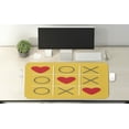 thumbnail image 2 of Love Computer Mouse Pad, Tic-Tac-Toe Game with Xoxo Flat Design Let Me Kiss You Funny Romantic Illustration, Rectangle Non-Slip Rubber Mousepad X-Large, 35" x 15", Yellow Red, by Ambesonne, 2 of 2