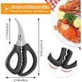 thumbnail image 2 of （4 PCS）Stainless Steel Kitchen Scissors for Shrimp, Lobster, Fish, Crab, Seafood, 2 of 5