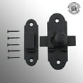 thumbnail image 5 of Renovators Supply Black Slide Bolt Door Latch 3.25" x 1.25" Antique Wrought Iron Small Metal Sliding Latches for Windows or Cabinet Doors Rust Resistant Locks w/Hardware, 5 of 12