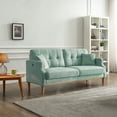 thumbnail image 2 of Ucloveria Fabric Loveseat Sofa with USB Charge port, 3-Seat Couch Upholstered Sofa, 2 of 8
