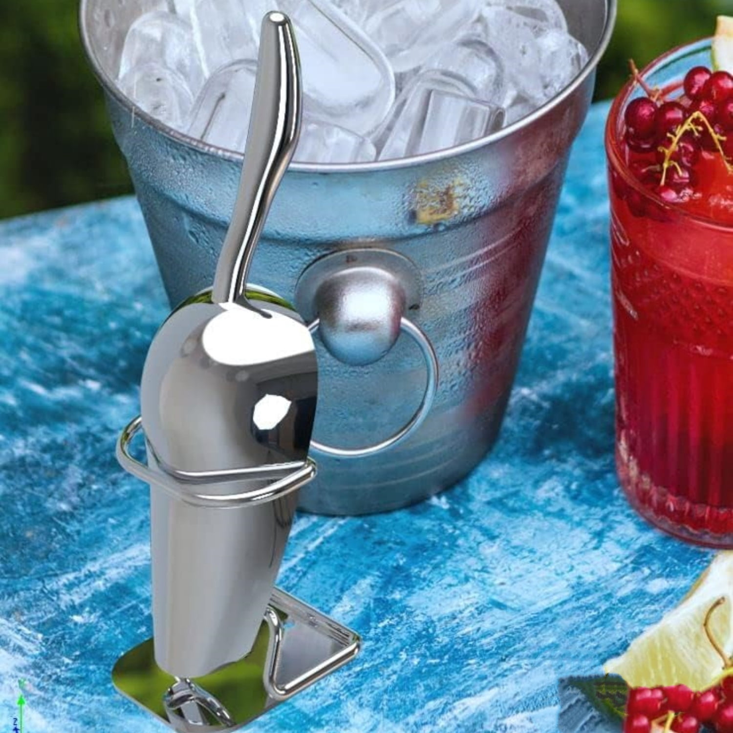 Stainless Steel Ice Scoop 8 OZ, Metal Ice Scooper For Ice Maker, Multipurpose For Candy Kitchen Bar Party Wedding Pet Animal Dog Food Scoop Beach Shovel