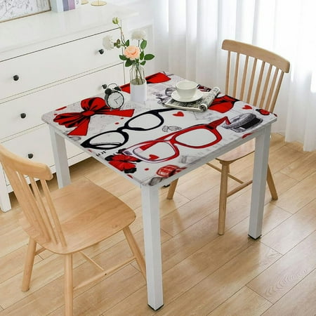 

Facannap Pop Art Square Tablecloth for Outdoor Picnic Camping and Indoor Kitchen Dining Party 100% Polyester Fiber 52*52