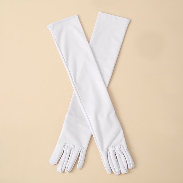 Guantes largos elásticos sexys para mujer, de charol, a la moda, para noche, ópera, fiesta, disfraces, guantes