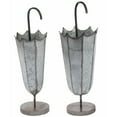 thumbnail image 2 of Transpac 23.75 in Gray Metal Spring Slim Umbrella Container Set of 2 Decorative Objects for Home and Garden, 2 of 2