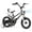Black, variant on GLAF 12 14 16 Inch Boys Bike with Training Wheels & Water Bottle Holder, for Kids Ages 2-7 Years, Durable Construction, Green