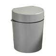 YIYEFU Plastic Garbage Container Bin with Press Top Lid, White,Beige