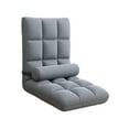 thumbnail image 2 of Lipstore Chaise de Sol avec Soutien Dorsal 5 Positions Réglable Fauteuil Inclinable d'Appartement Gris, 2 of 8