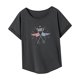 thumbnail image 5 of Camiseta para mujer, disfraz de moda de verano, camiseta con cuello redondo para trabajo, oficina, viajes M, 5 of 7