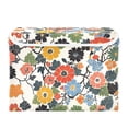 thumbnail image 7 of Yayeee Collapsible Cube Storage Bin with Lid Fabric Closet Decorative Basket with Handles, Black Flowers Pattern, 7 of 7