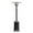 Black, variant on Patiojoy Outdoor 48000 BTU Standing Heater LP Propane Heater w/Wheels Silver