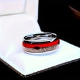 thumbnail image 3 of 1 piece stylish red arrow-shaped stainless steel ring - neutral style, no coating, shining details - Creative design ring for engagement and anniversary gifts - Perfect engagement and wedding ring,9, 3 of 16