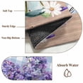 thumbnail image 6 of Round Area Rug 6 Ft, Purple Lavender Washable Non-Slip Circle Carpet for Living Room/Bedroom, Spring Daisy Butterfly Plants Watercolor Blue Low-Profile Indoor Mats Collection Rugs for Residential, 6 of 7