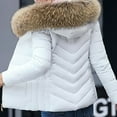thumbnail image 6 of cllios Womens Lightweight Puffer Jacket, Winter Coats for Women Warm Quilted Bubble Padded Hood Coat with Faux Fur Collar, 6 of 6