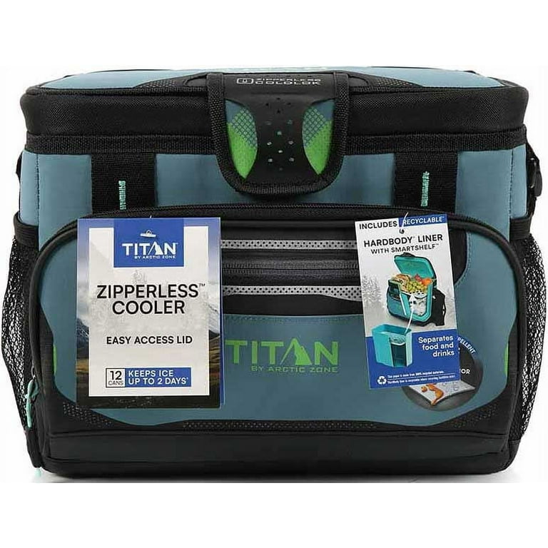 Titan by Arctic Zone 12 Can Capacity Zipperless Soft Side Cooler 