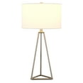 thumbnail image 4 of Evelyn&Zoe Gio 26.13" Tall Table Lamp with Fabric Shade in Brushed Nickel/White, 4 of 7